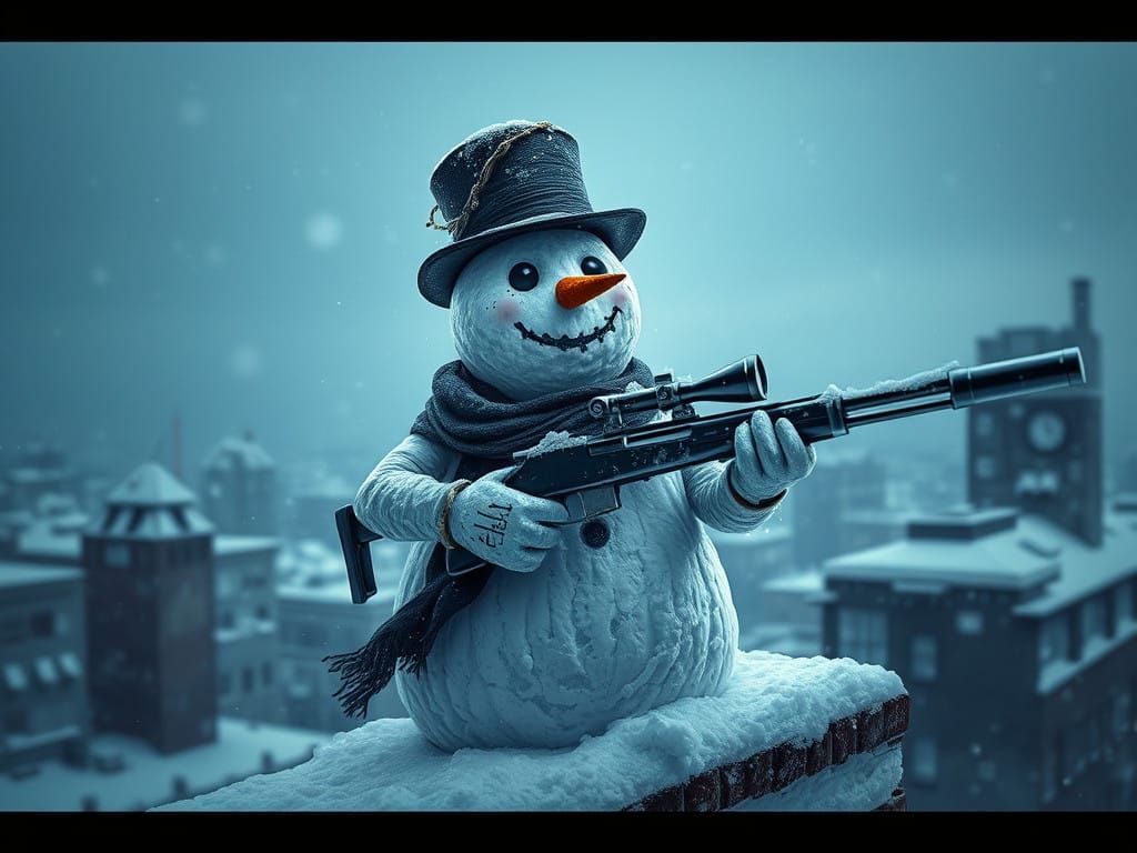 Frosty the snowman assassin   by @Lilithmoon79 