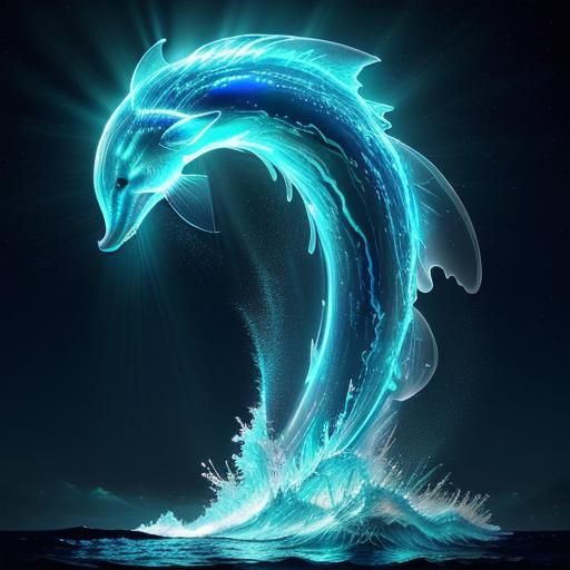 A bioluminescent delphin