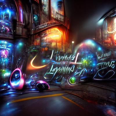 Living beyond galaxies transportation flickering light glowi...