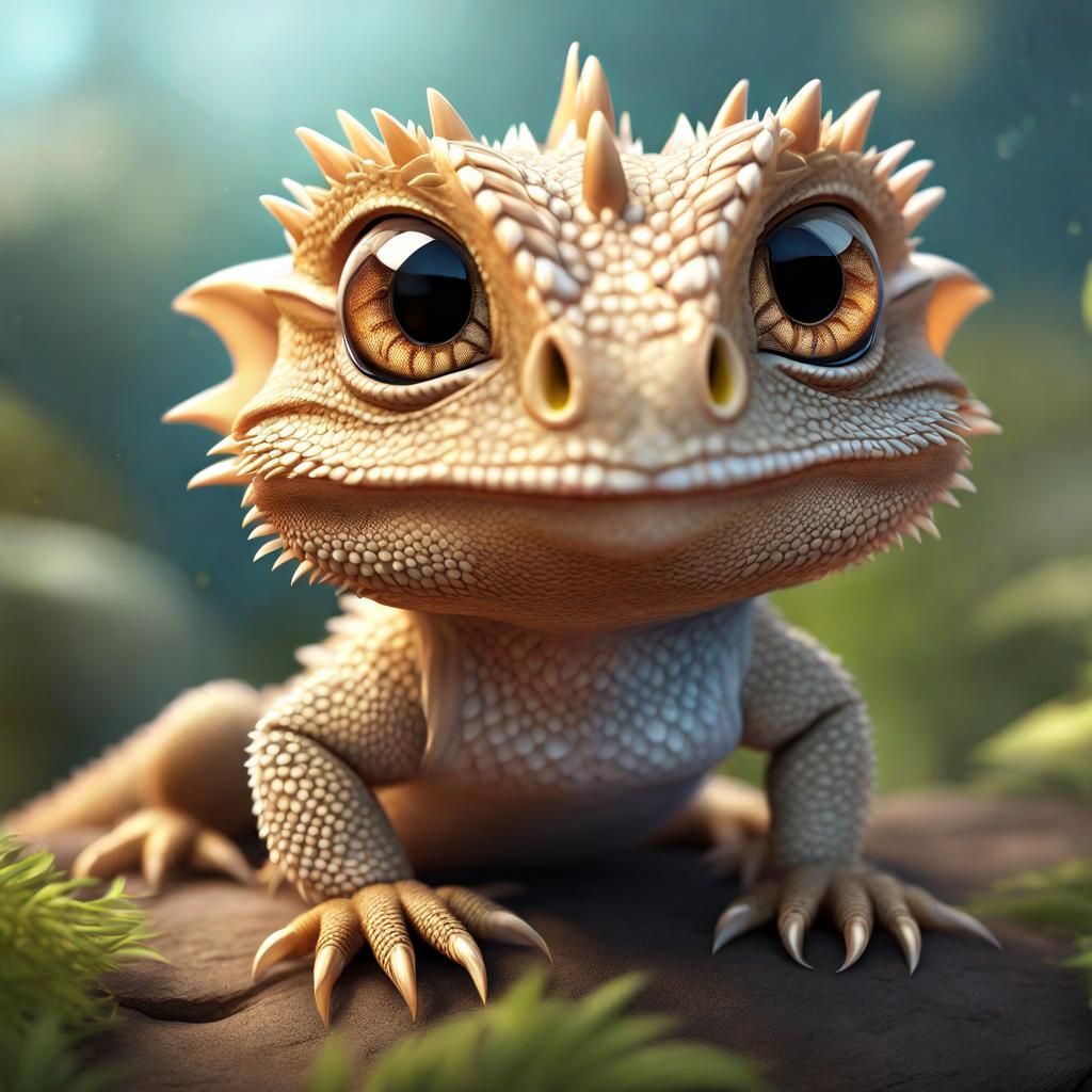 Baby Bearded Dragon  by @DIX