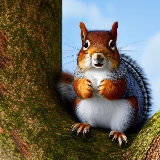 Cute squirrel - AI Generated Artwork - NightCafe Creator