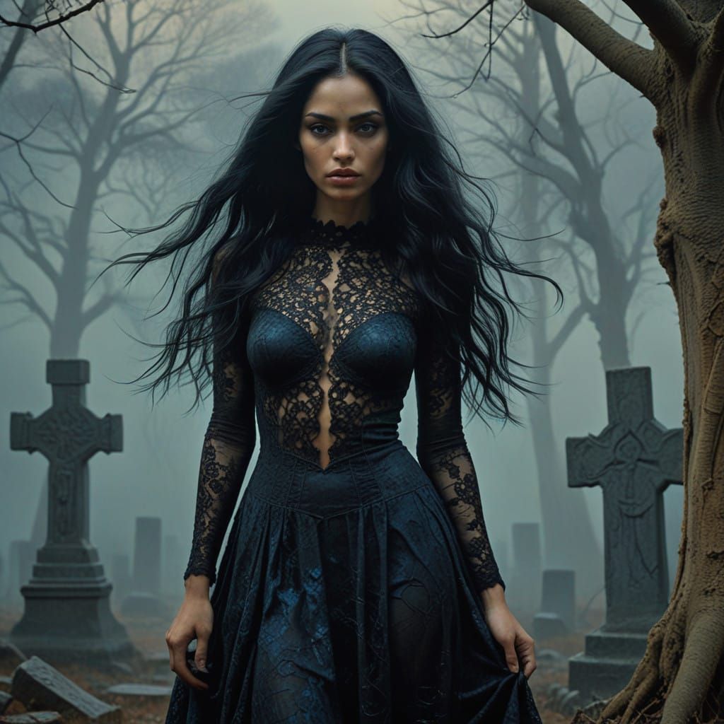 In shadows she stands, fierce and ethereal  by @Tejas