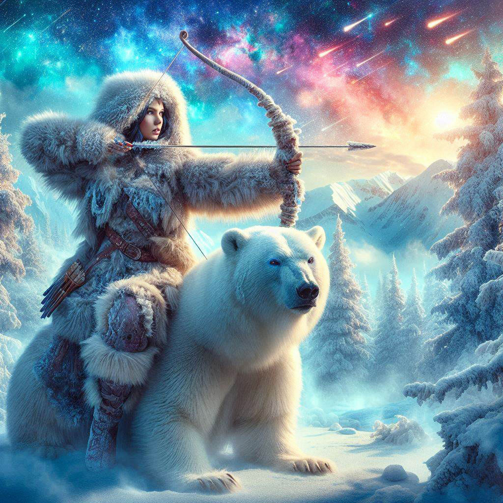 Archery Ice warrior on Polar Bear back (1)