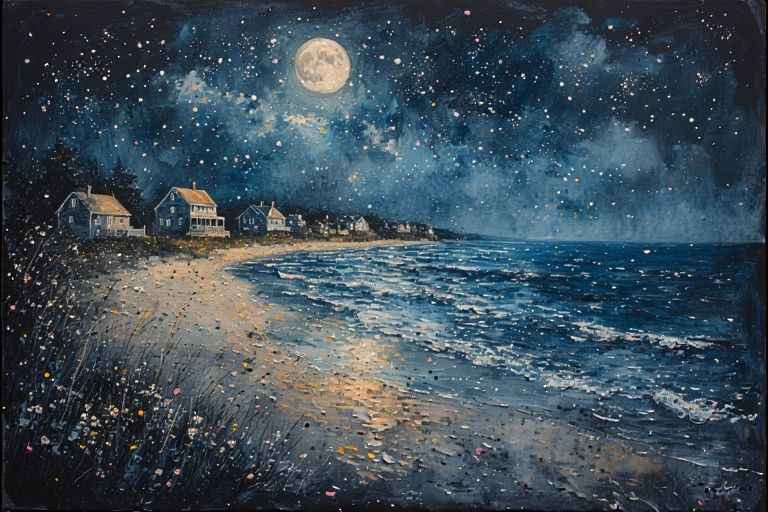 Ocean Front Cottages at Midnight!