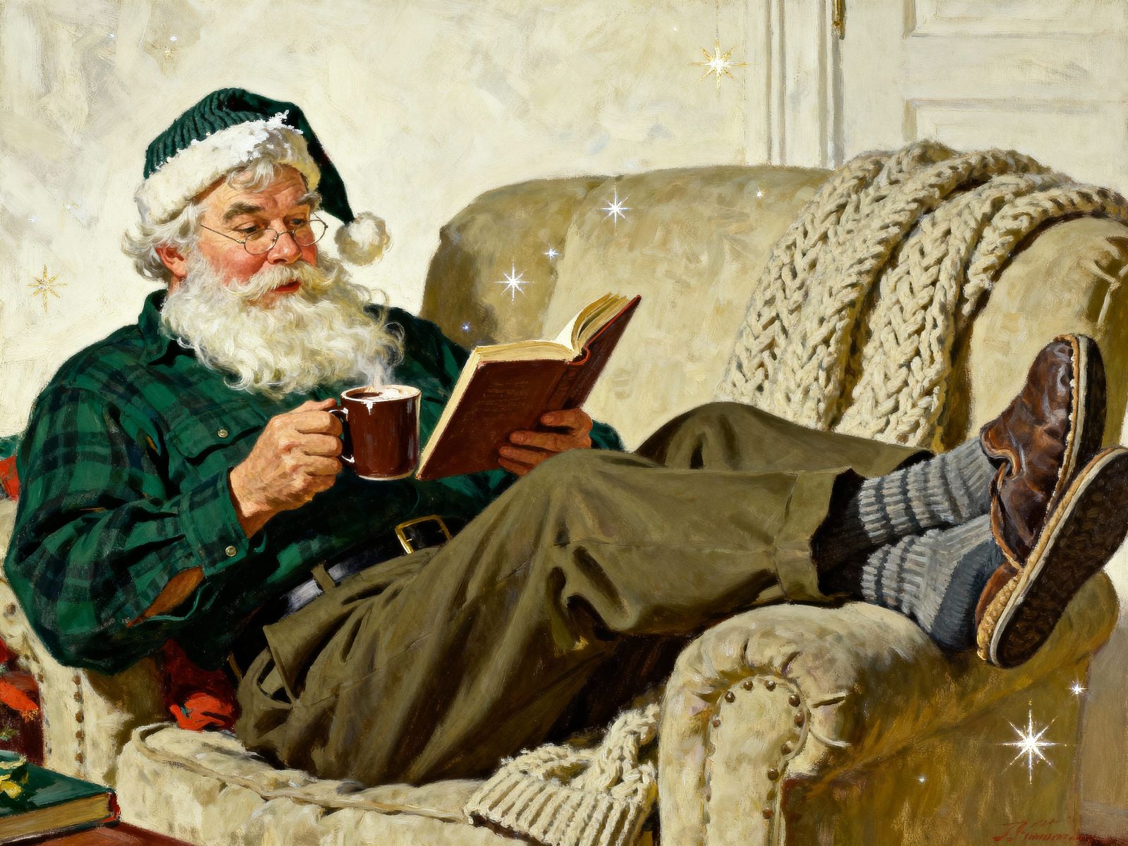 Santa Claus at Thanksgiving   by @Textured Color