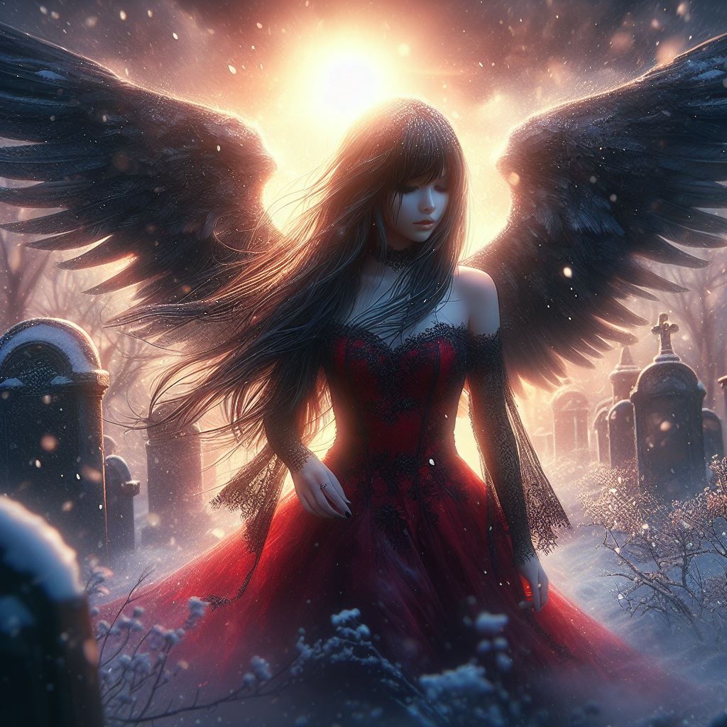 Dark Angel in a Graveyard