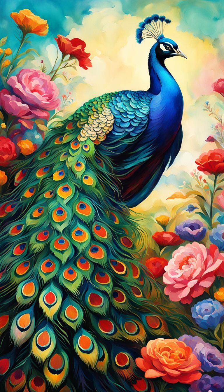 Peacock - AI Generated Artwork - NightCafe Creator