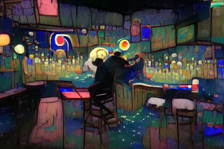 man drinking away his woes at a bar