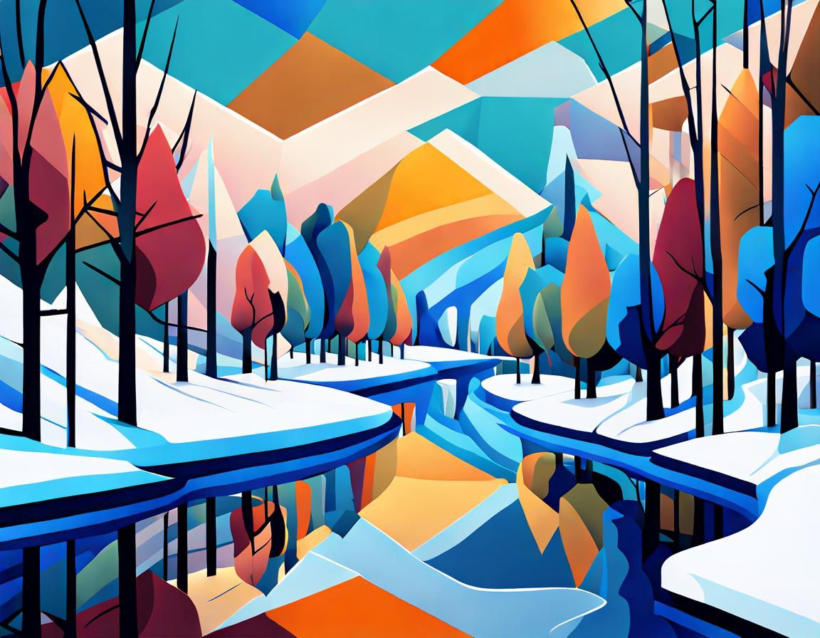 winter riverscape