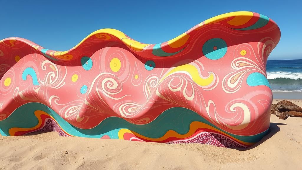 Zany Promenade Seating in vibrant Colours and shapes based o...