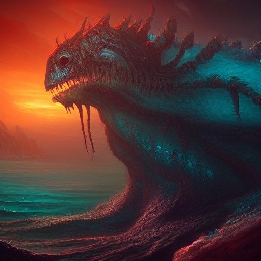 eldritch lovecraftian horror sea monster beast