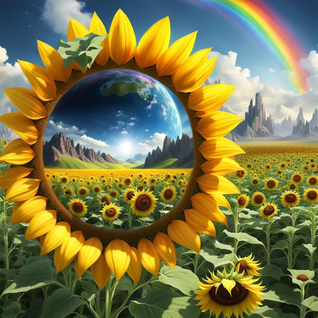 Sunflower Field Hidden Within Sunflower  by @SmurfMonkeyBro
