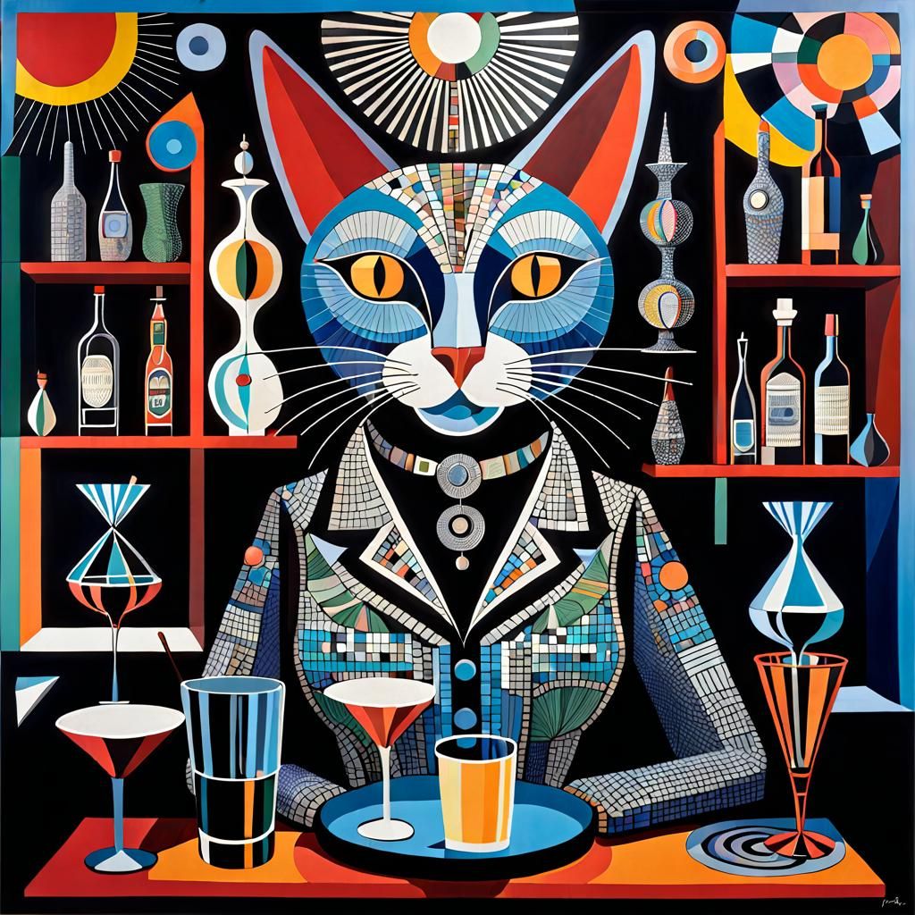 Cat bartender.