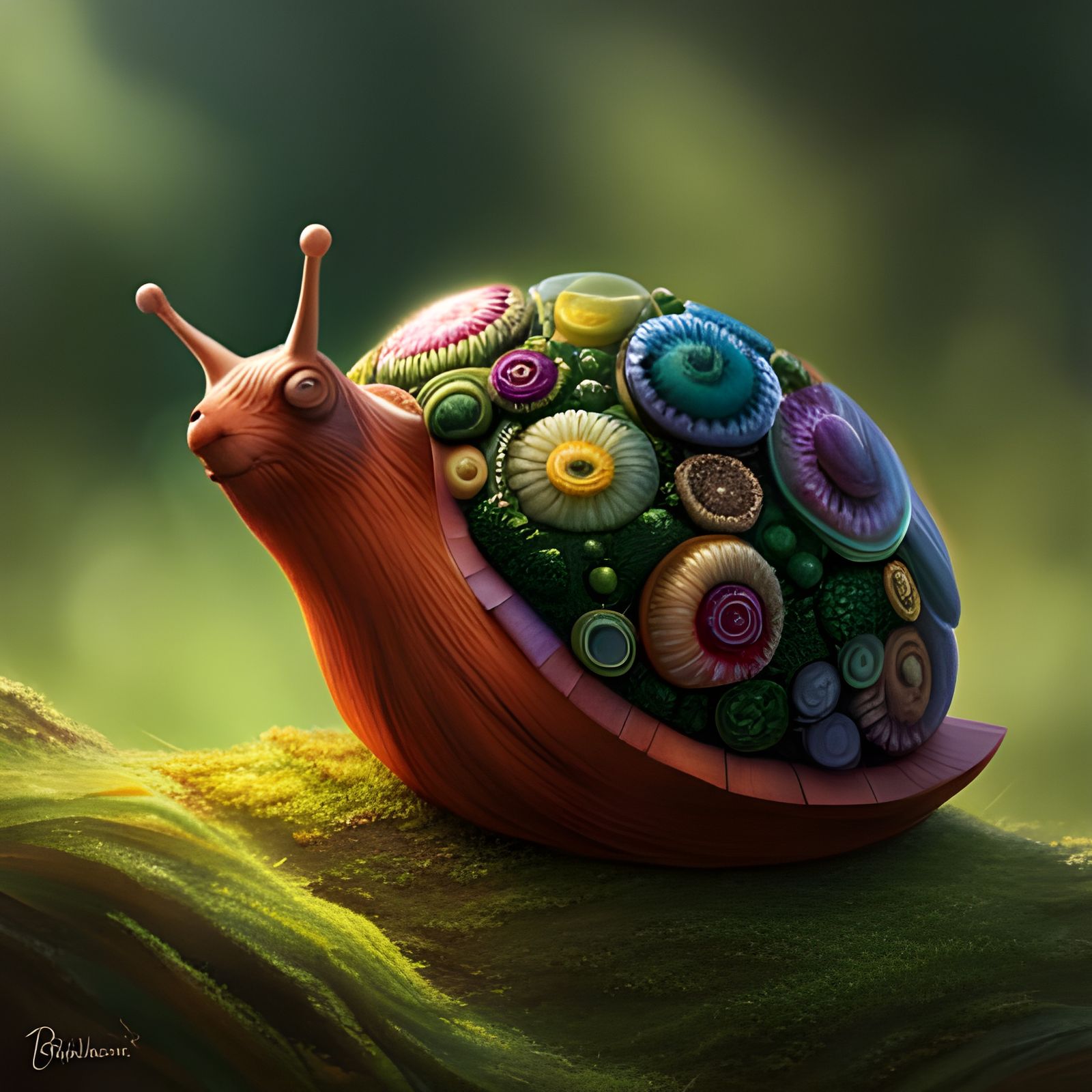 🐌 Grandpa Snail, The wise 🐌 - AI Generated Artwork - NightCafe Creator