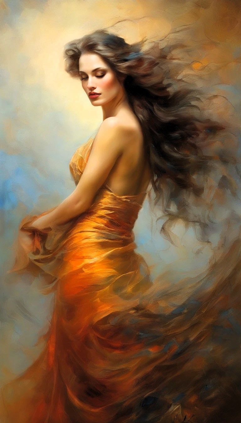 (Impressionist Painting art style) Woman 3