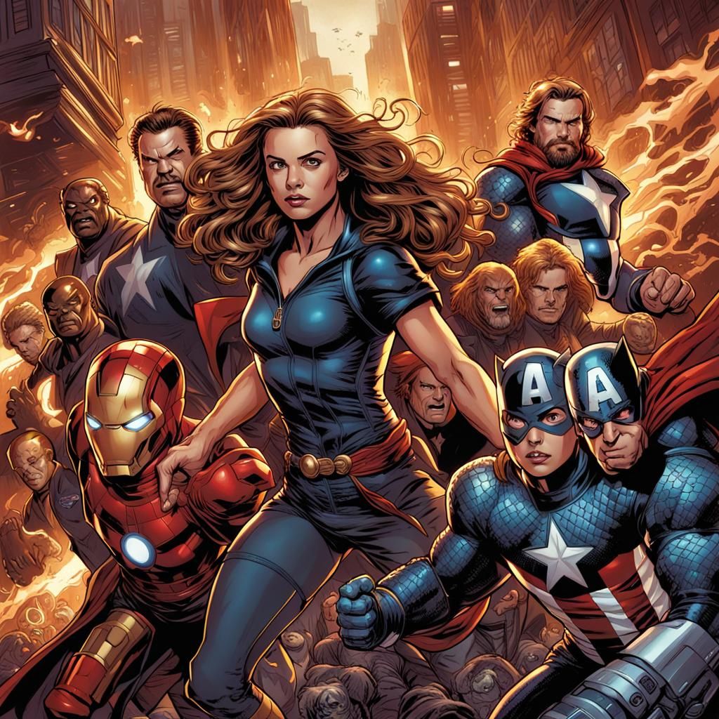 Hermione with marvel avengers