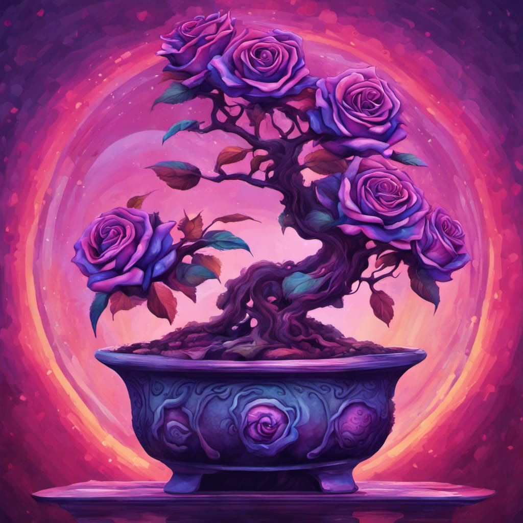 Bonsai Roses Germany Rare Purple Dragon