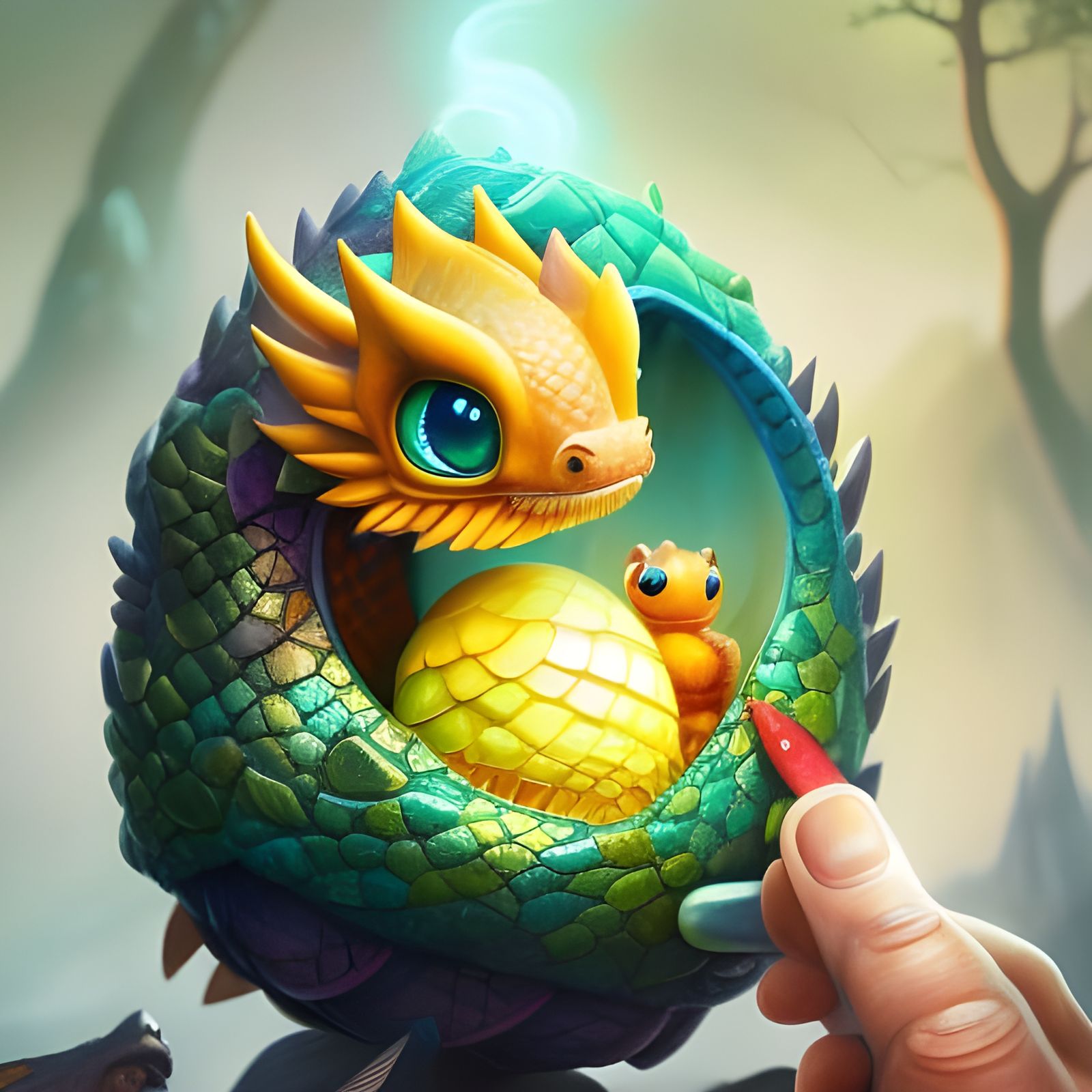 Baby dragon   by @Zia