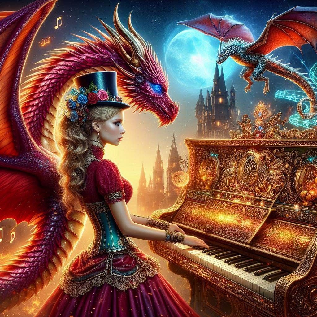 Serenading the Dragons with a piano melody
