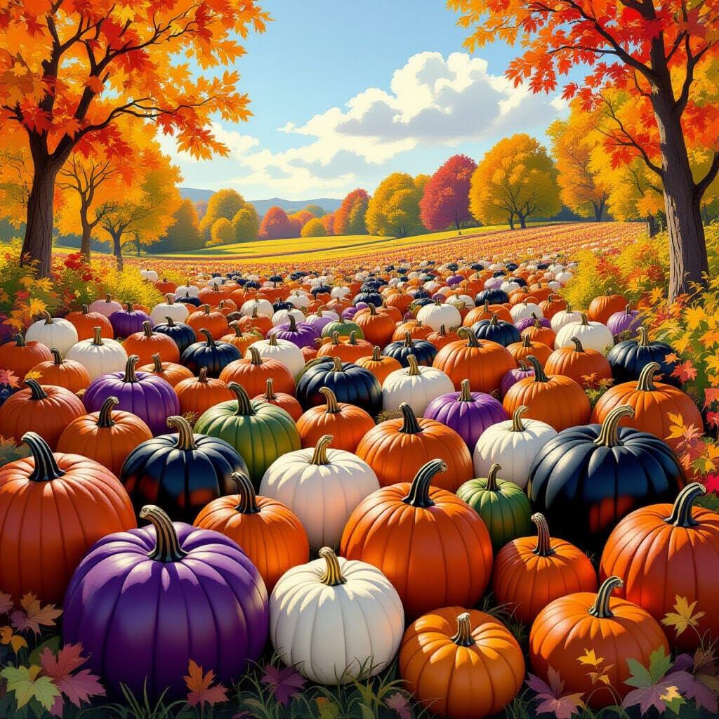 Cheerful & Colorful Pumpkins