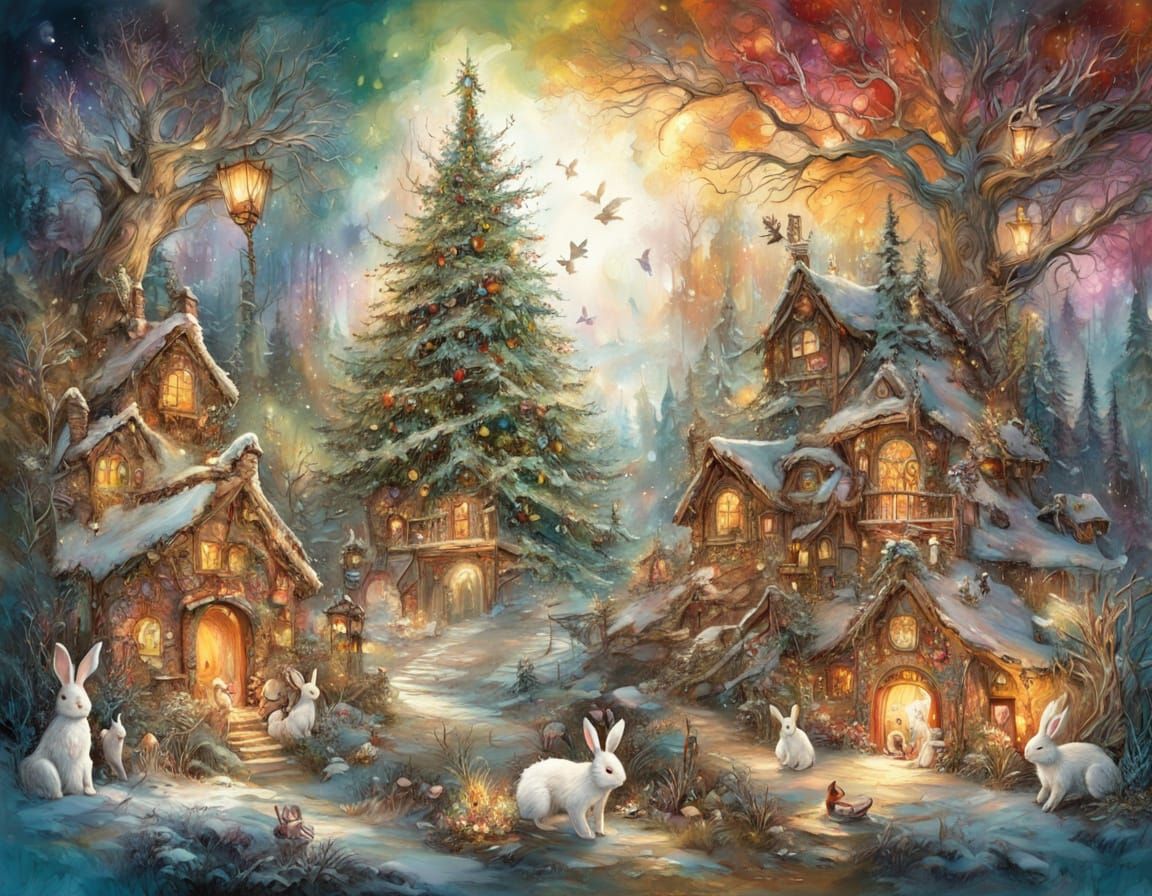 Epic Fantasy Art Christmas and Rabbits and Winter!
Is this what Creative Upscaler is supposed to do?
