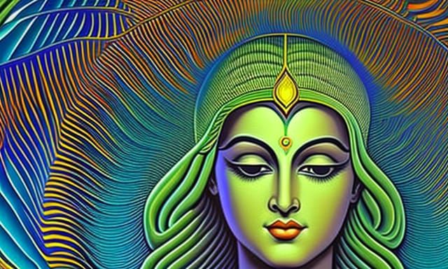 Hindu god, head and shoulders portrait, 8k resolution concep...