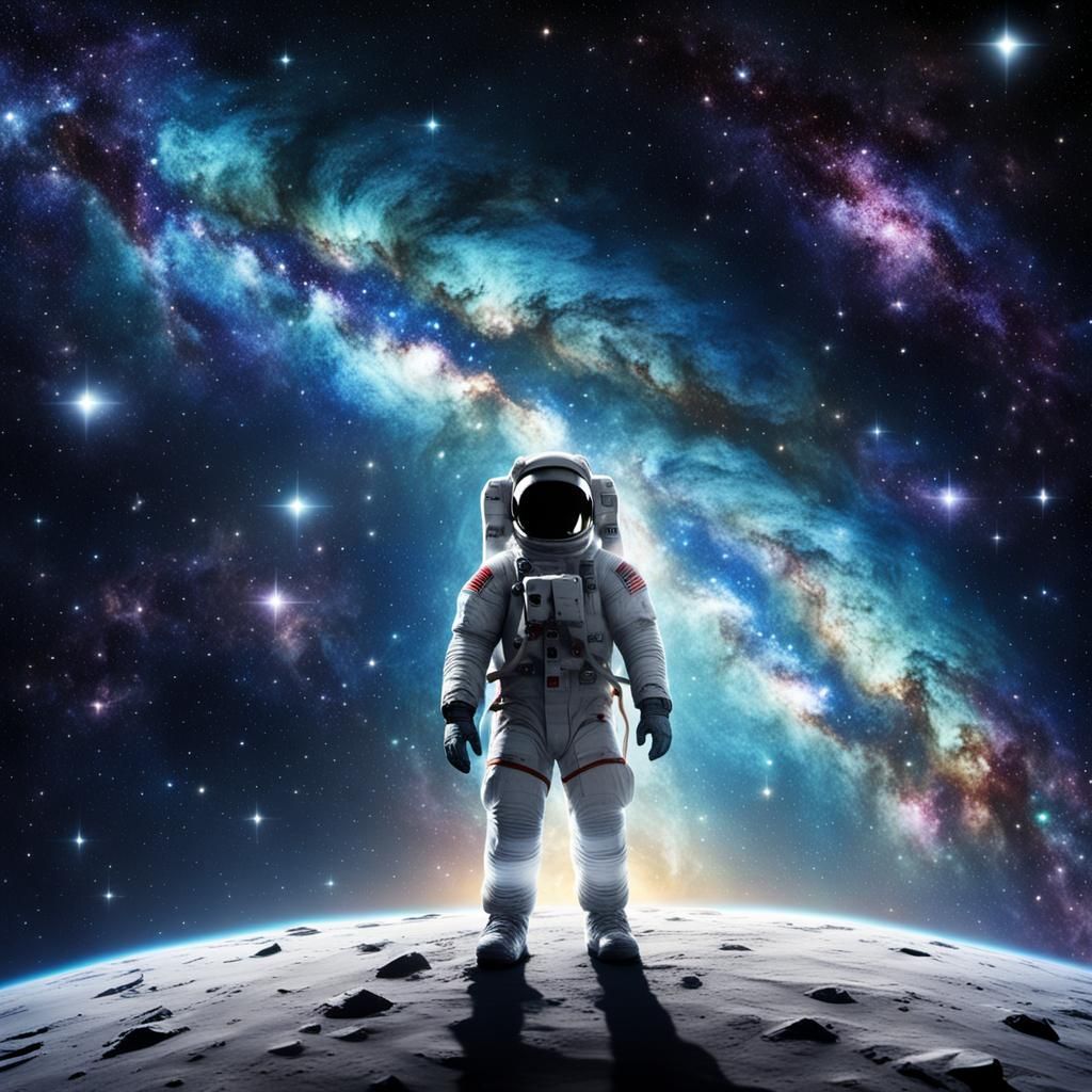 A lone astronaut