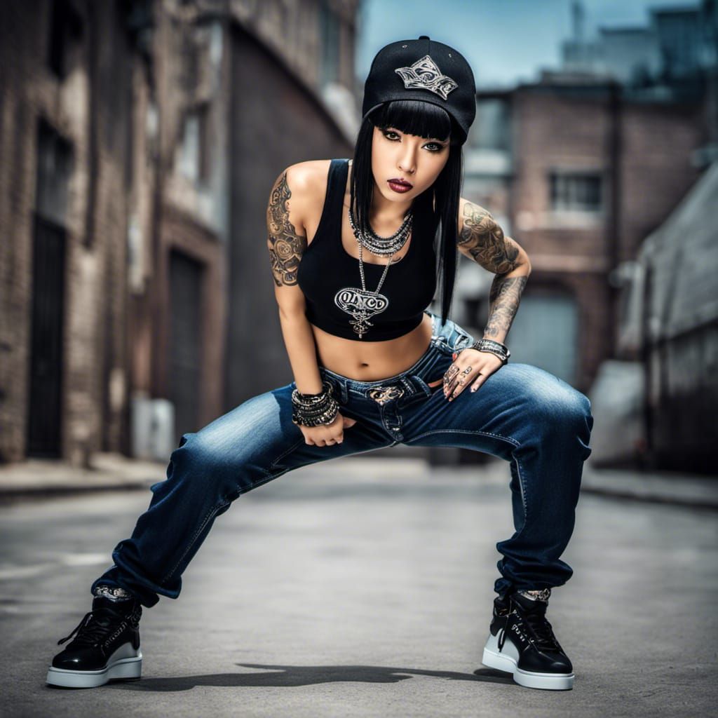 Hip Hop Fashion for Asian Breakdance Girls 1 AI Generated Artwork NightCafe Creator