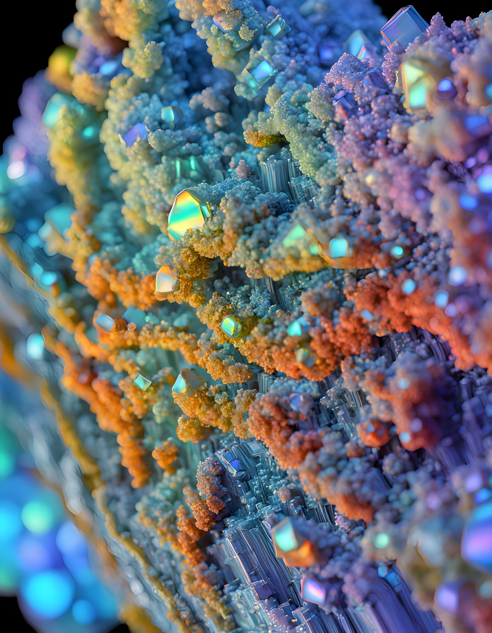 Vast Iridescent Sandscape in Deep Color