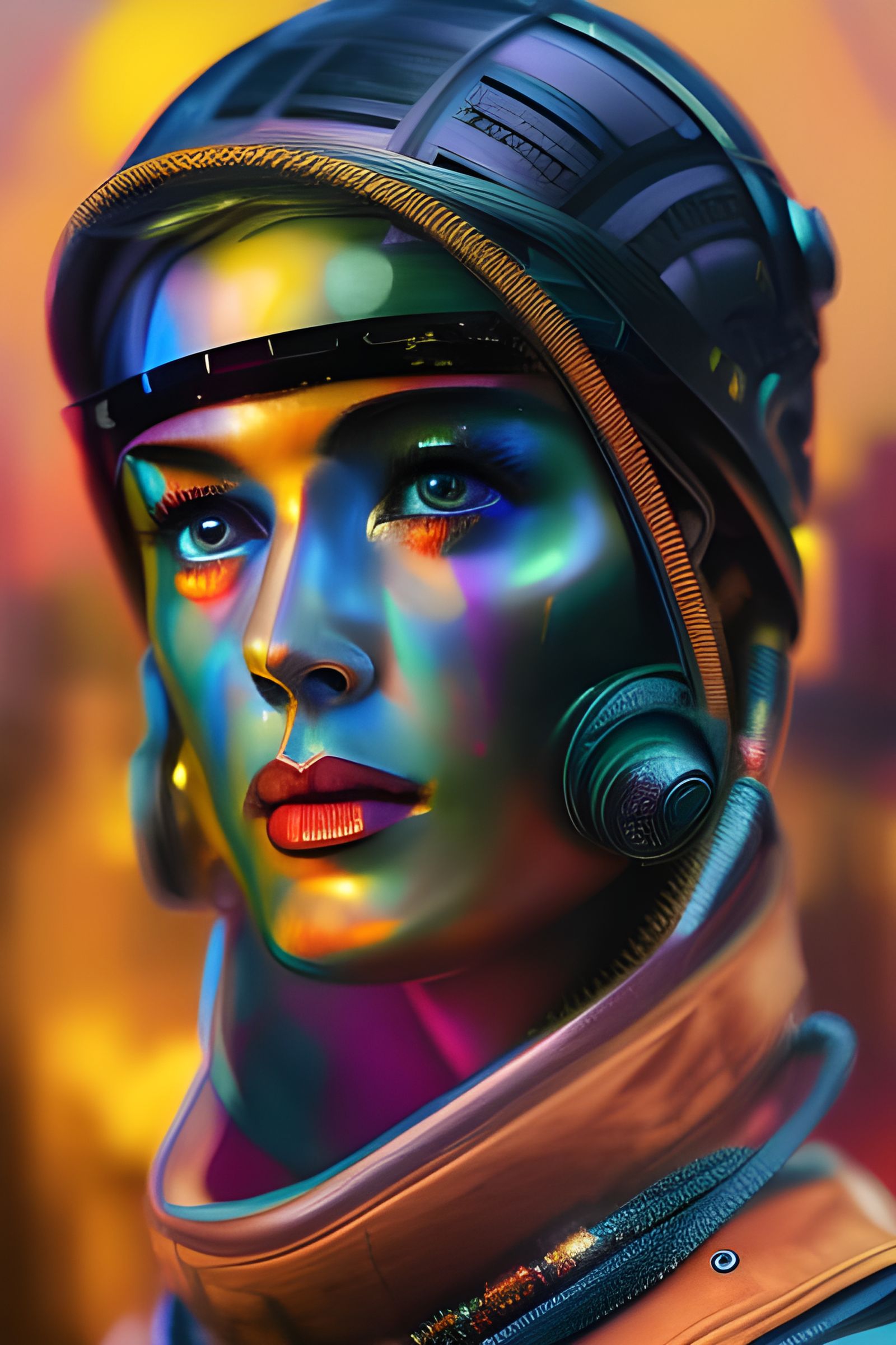 Photo-realistic HDR portrait, partying handsome astronauts, ...