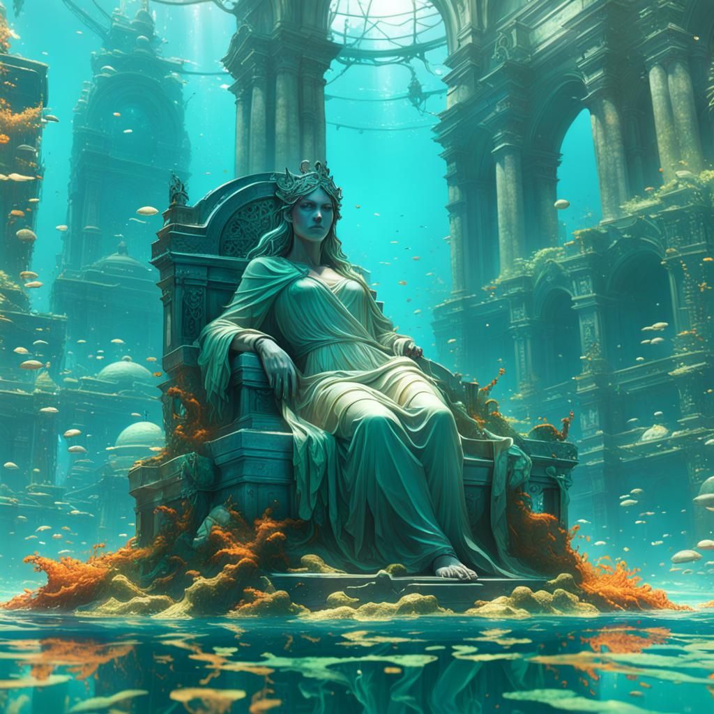 the fallen queens thrown flushed, with water.  by @skelly