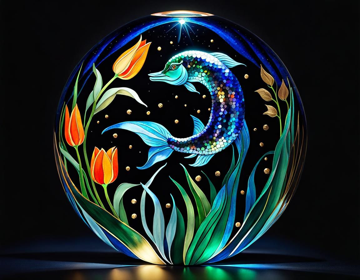 Holographic Merman in Cosmic Astral Painting