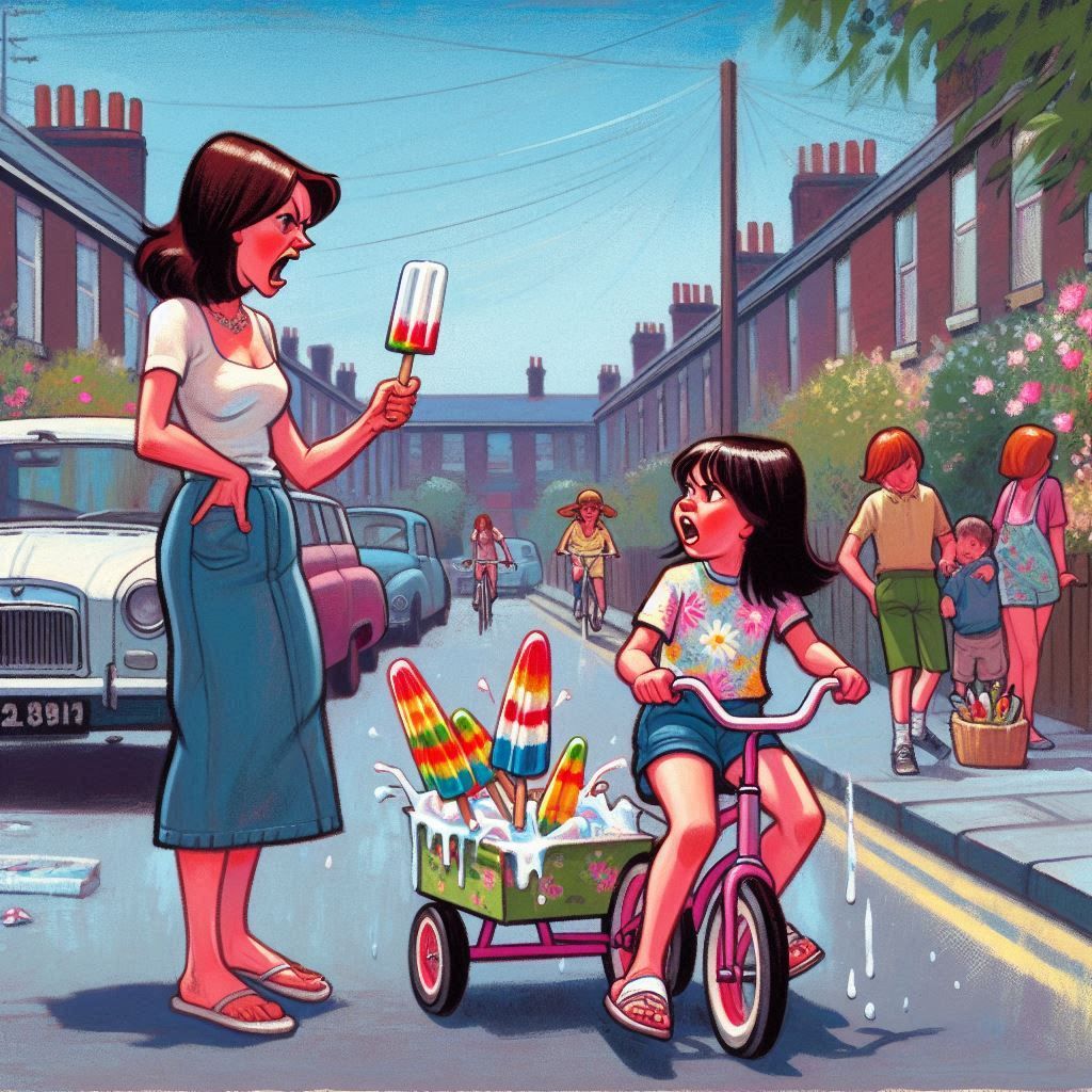 You were supposed to come straight home with those!