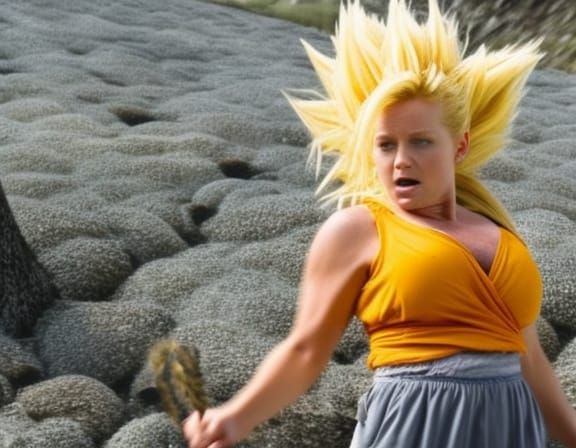 A Realistic and Beautiful Super Sayayin female in a live act...