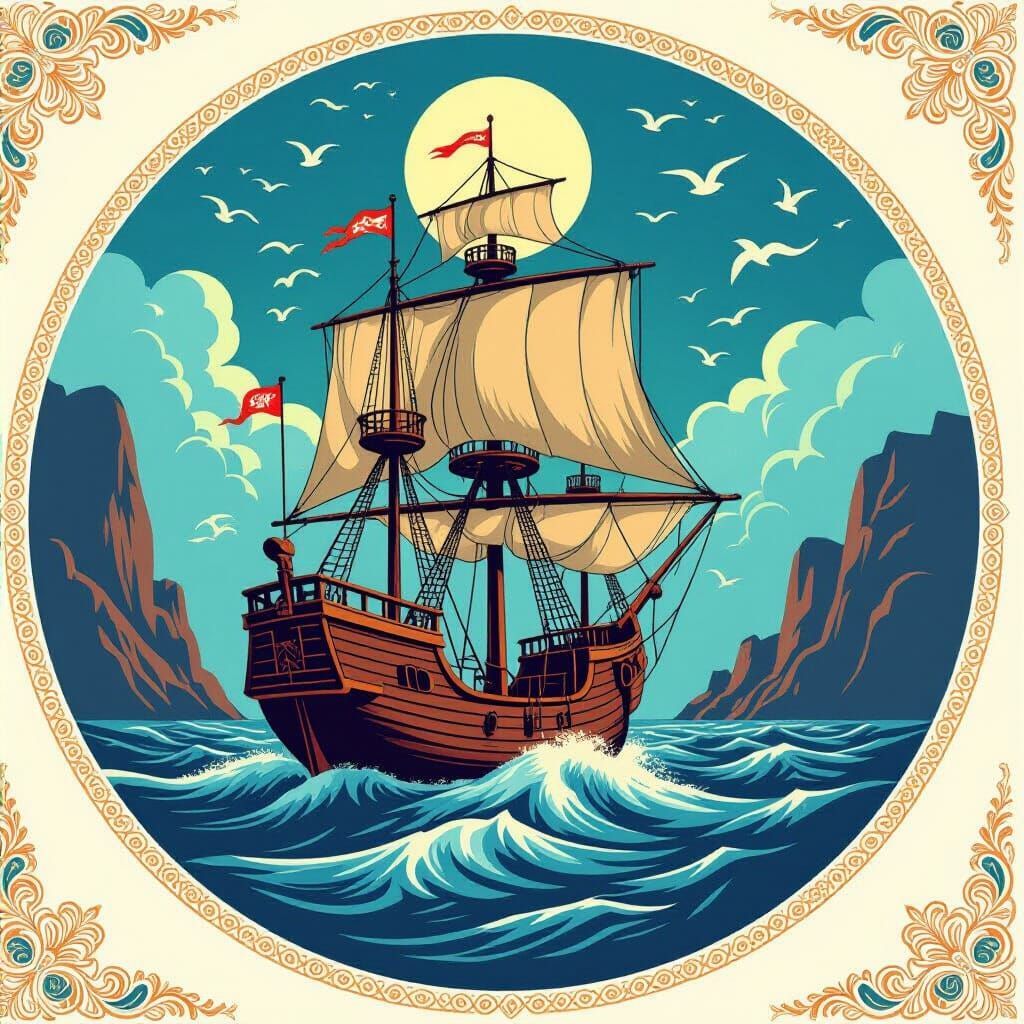 Abstract Composition with Micro-Patterns in Op Art Style