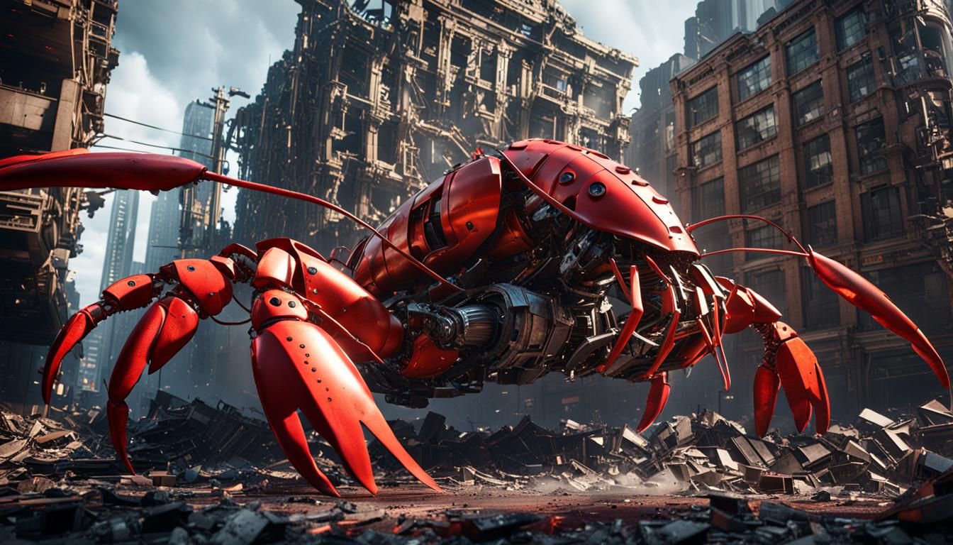 Mecha lobster - AI Generated Artwork - NightCafe Creator