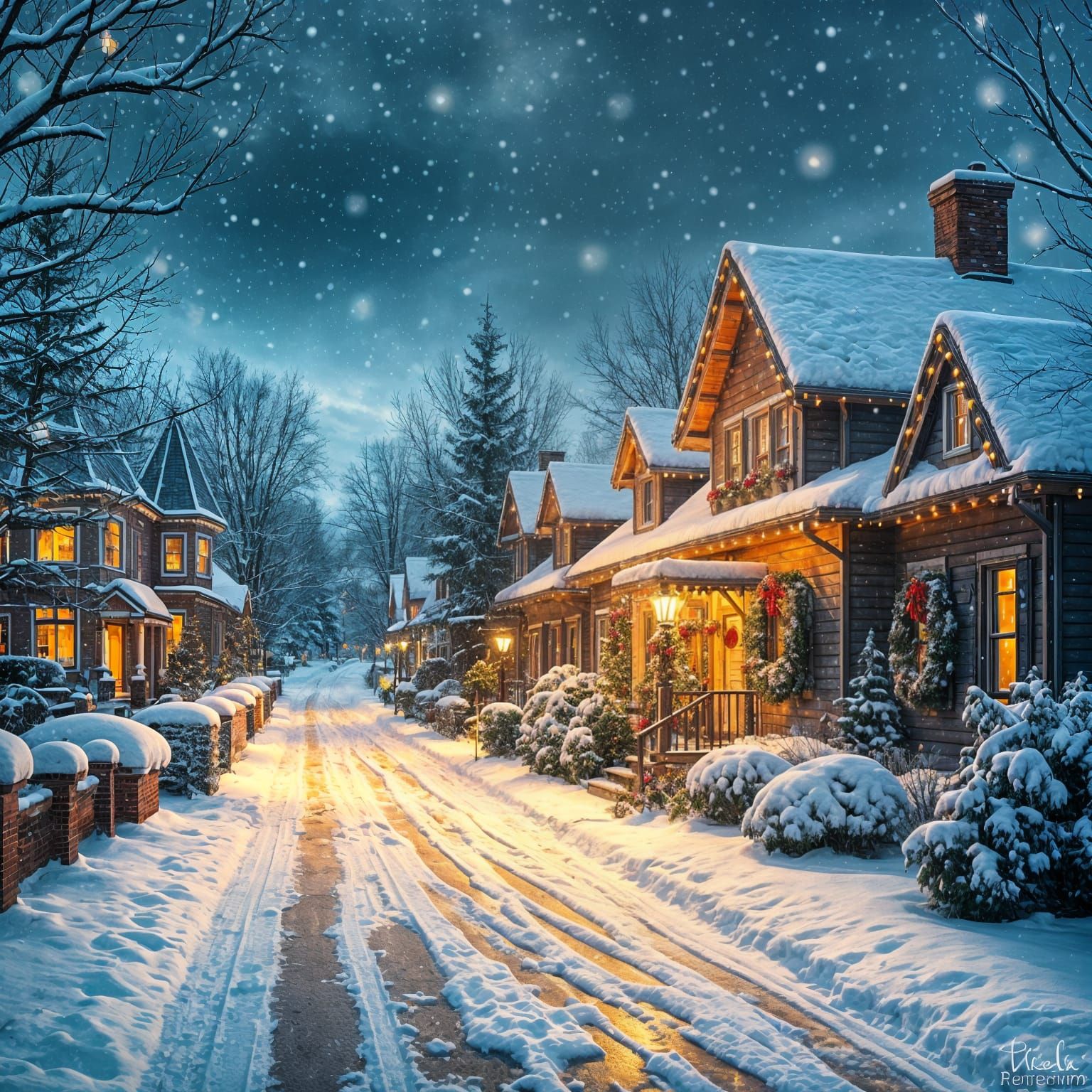 Christmas Eve Night  by @Antinomy