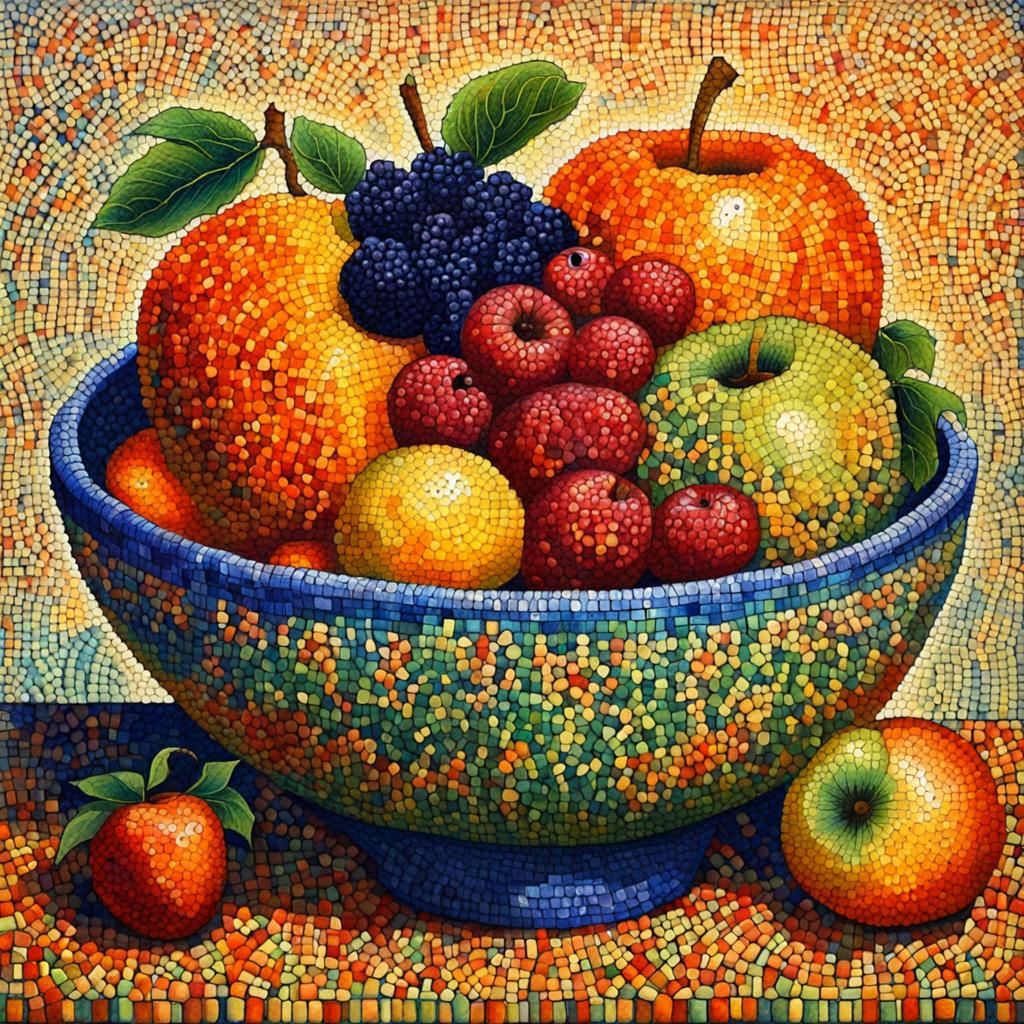 pointillism fruit bowl   by @Al_in_Tanzania