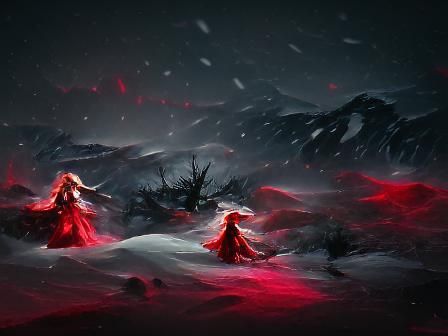 Blood magic in the snow