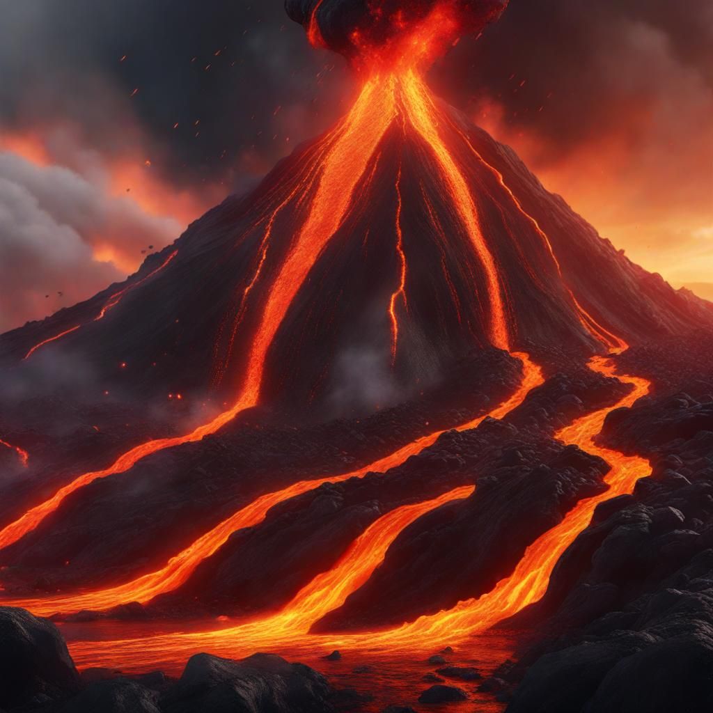 Volcano - AI Generated Artwork - NightCafe Creator