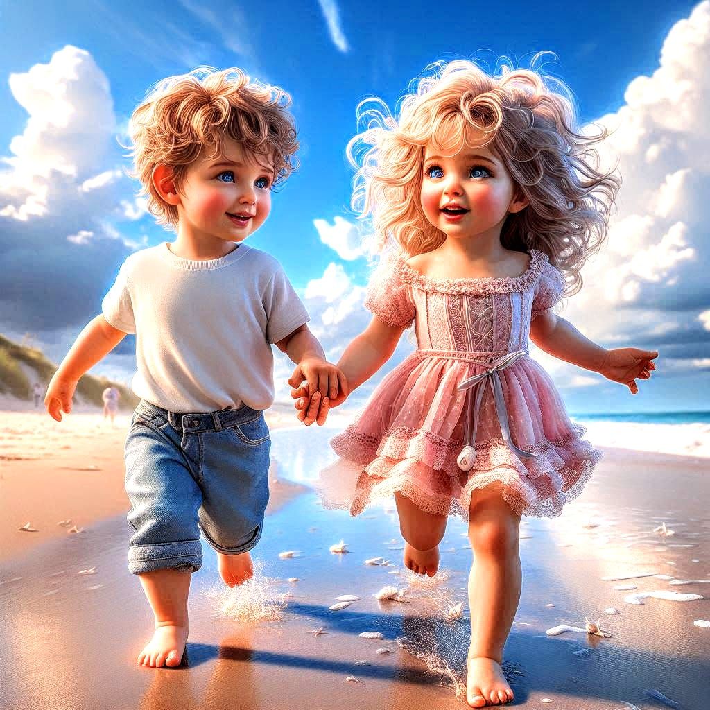 Childhood Friends on the Beach #3