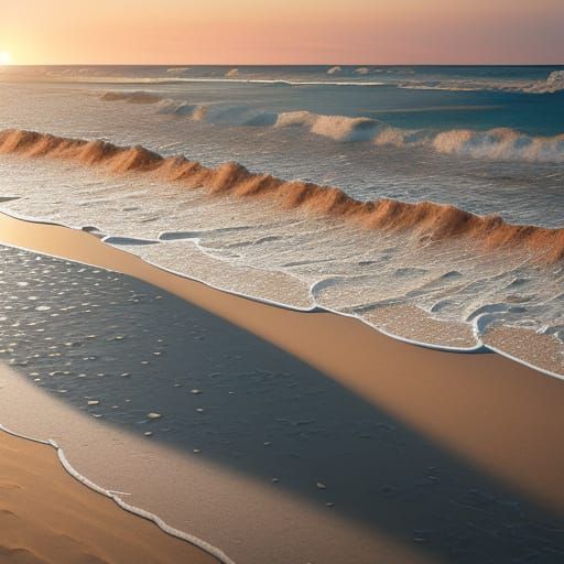 Ephemeral Message in Sand Erased by Tide
