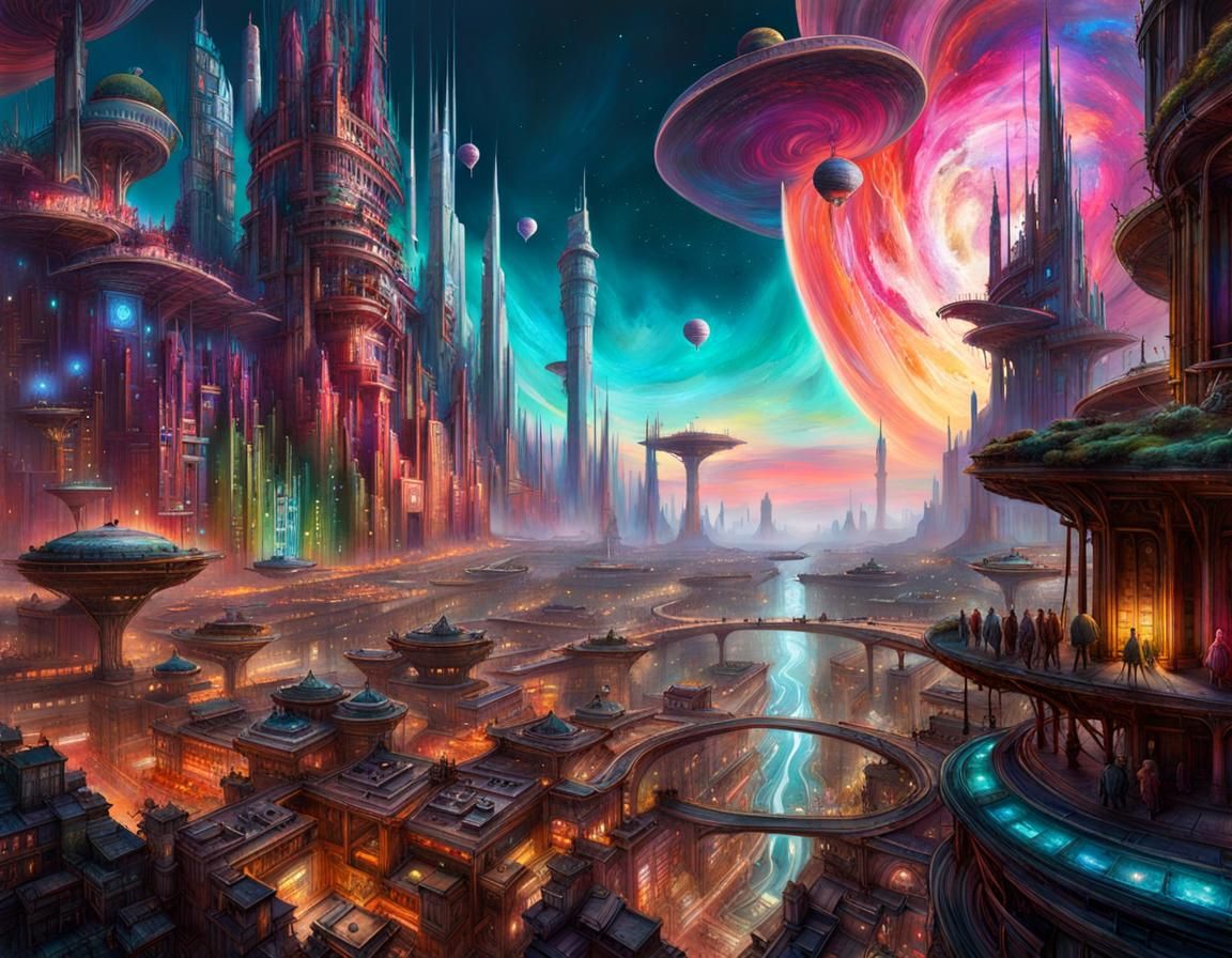 Aetherpunk Utopia - AI Generated Artwork - NightCafe Creator