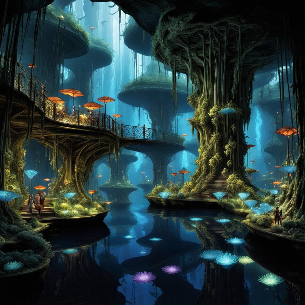 Underground Magical City  by @Poodles and Puddles
