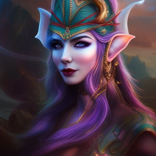 Elf Goddess 13 - AI Generated Artwork - NightCafe Creator