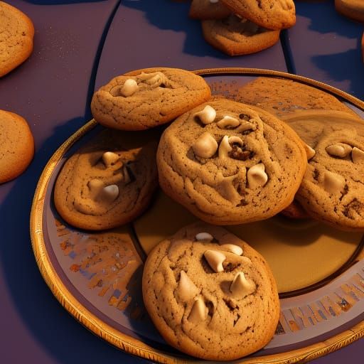 a plate of cookies