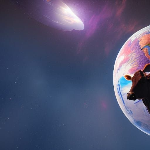 Cow witnessing the end of the world