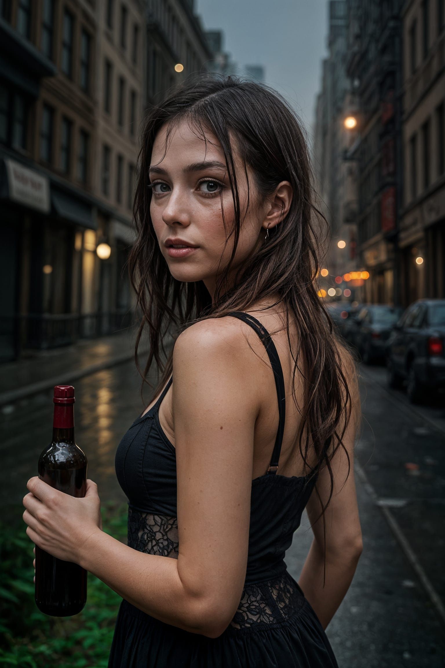 Rain doesn’t wash me away — it just makes me real. 🍷🌧️ #go...