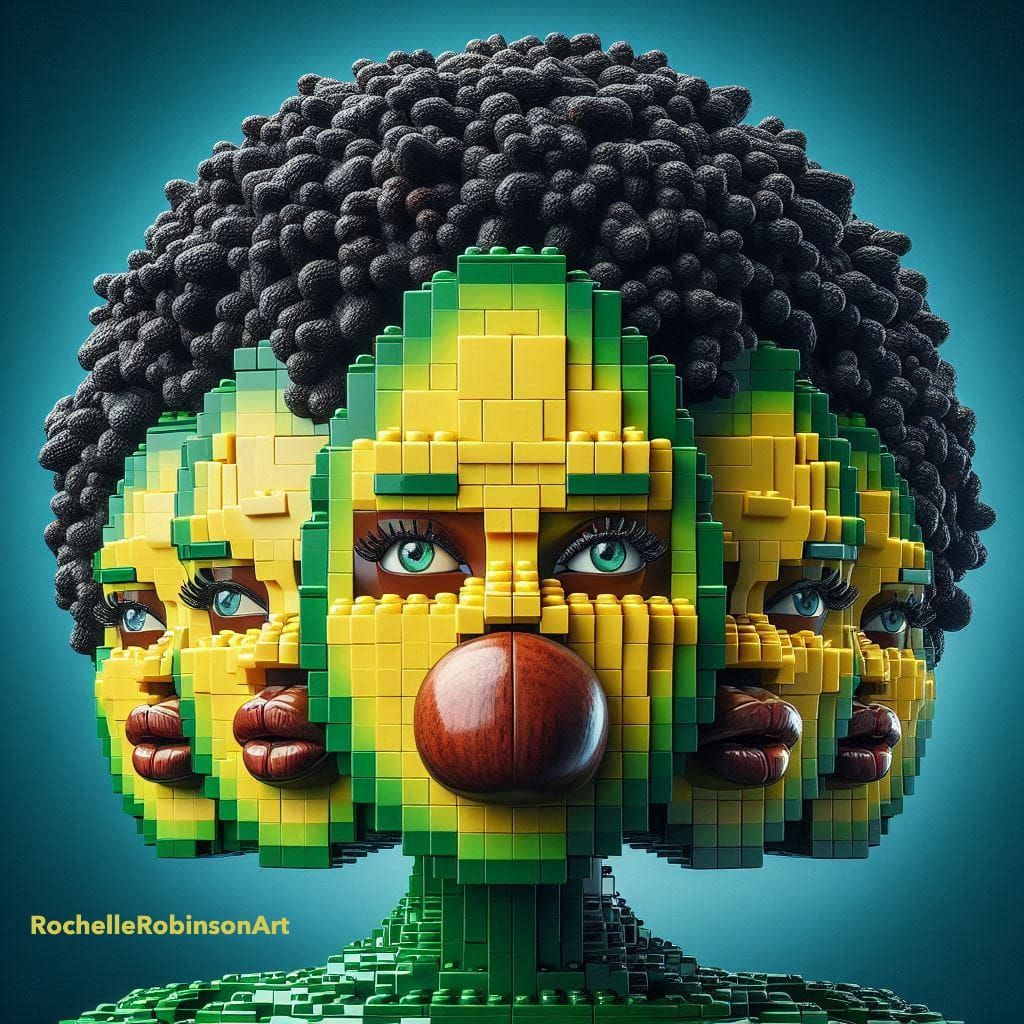 A Woman Made of 5 Slices of Avocado - Surrealism