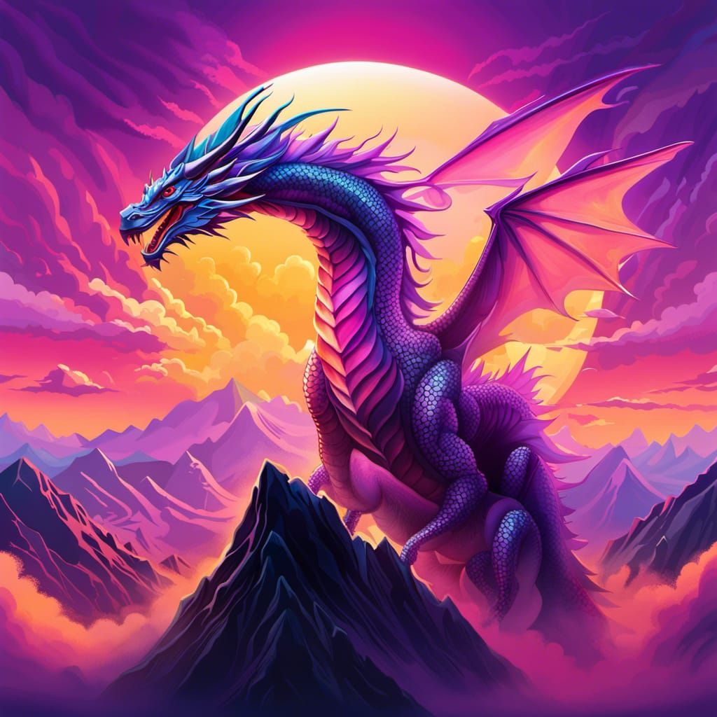 Purple Dragon - AI Generated Artwork - NightCafe Creator